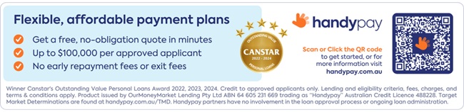Flexible, affordable payment plans with Handypay — get your rate